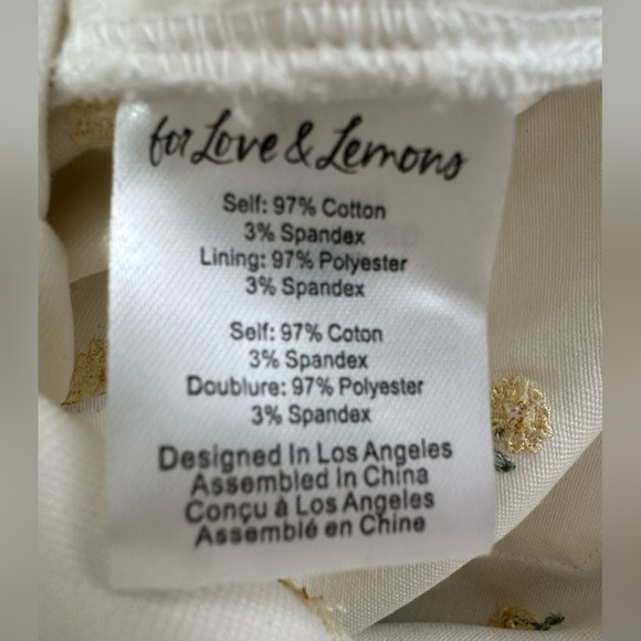 New With Tags NWT For Love & Lemons Waverly Denim Romper Daisy Print - Picture 5 of 5